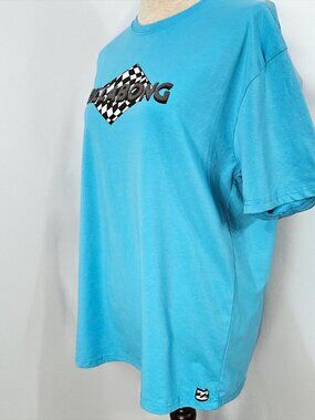 NWOT Y2K Billabong Super Soft Tee - 3D Checkers - Bold Blue - Men's L T-Shirt